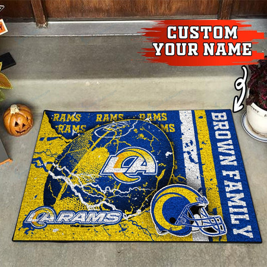 Los Angeles Rams Personalized Doormat BG18