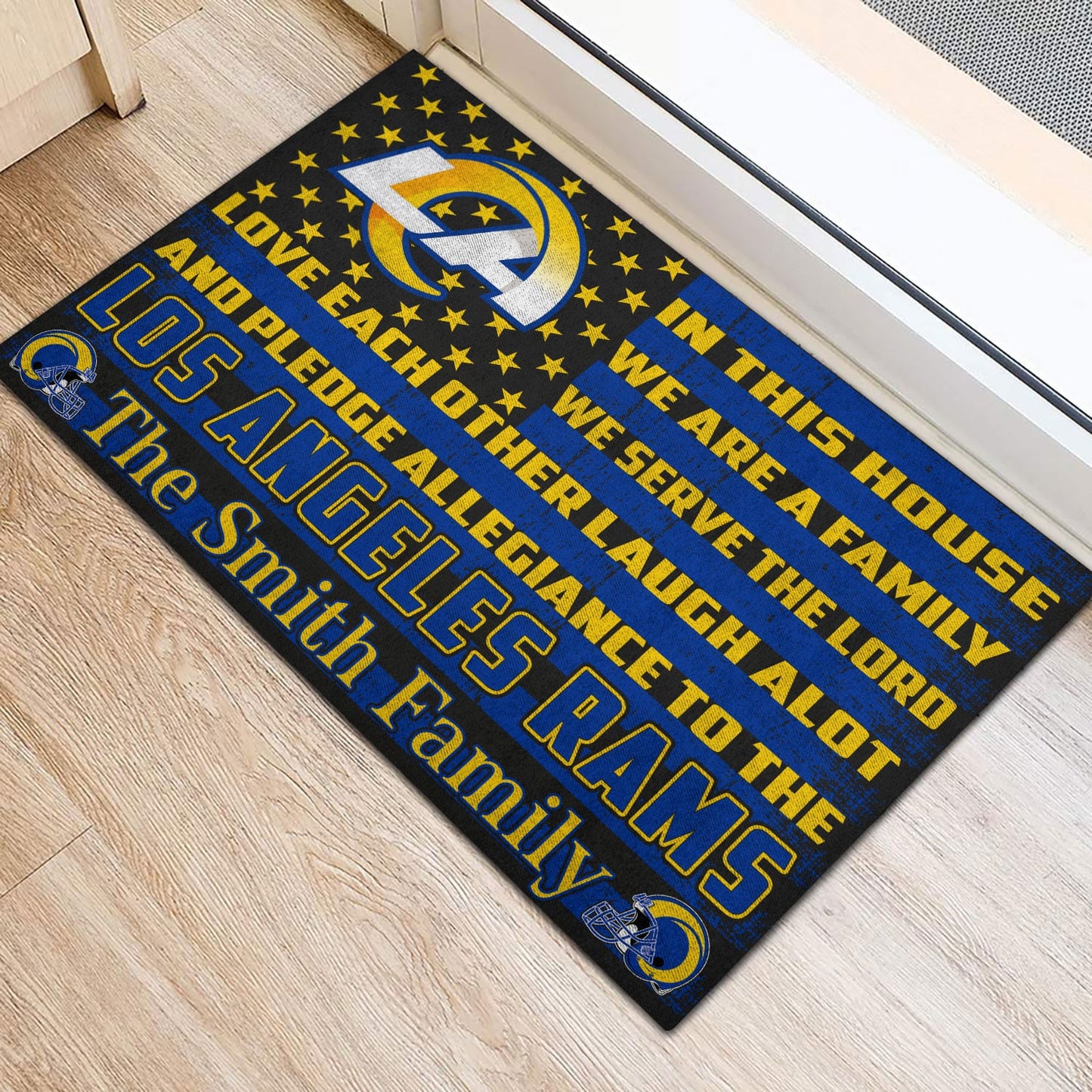 Los Angeles Rams Personalized Doormat BG302