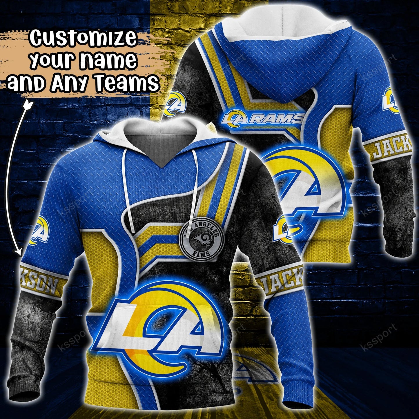 Los Angeles Rams Personalized Hoodie BG902