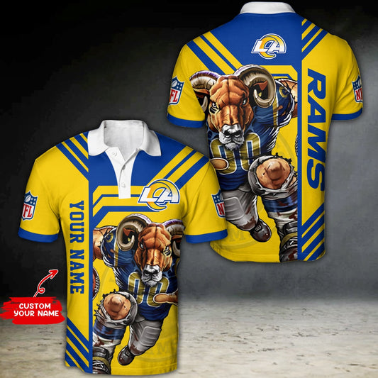 Los Angeles Rams Personalized Polo T-shirt BG21