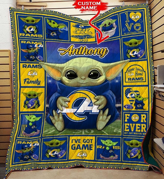 Los Angeles Rams Personalized Premium Quilt BG21