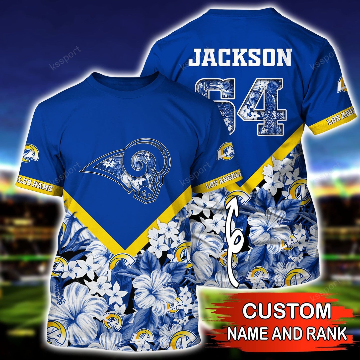 Los Angeles Rams Personalized Shirt and Shorts BG287