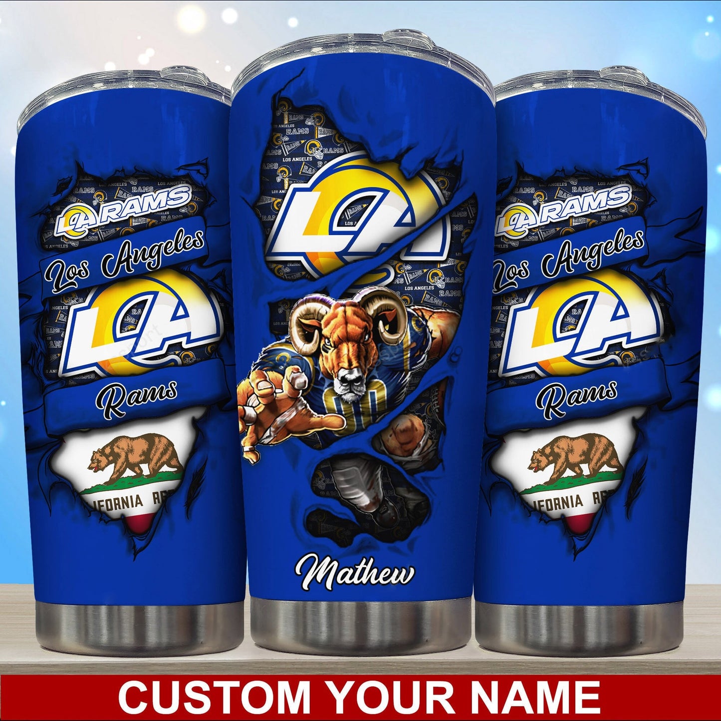 Los Angeles Rams Personalized Tumbler BG239
