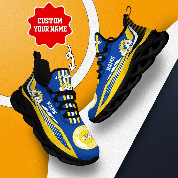 Los Angeles Rams Personalized Yezy Running Sneakers 404