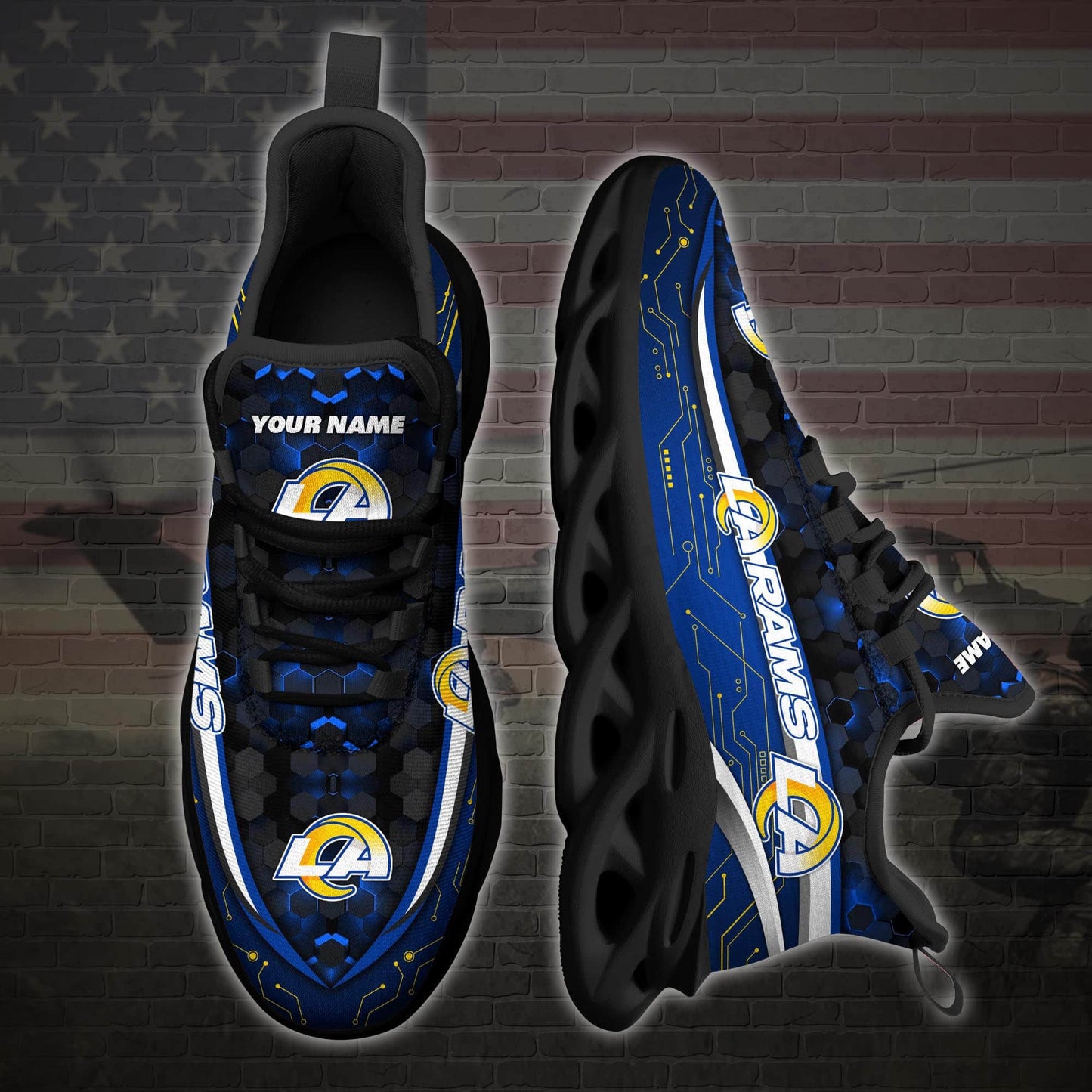 Los Angeles Rams Personalized Yezy Running Sneakers 70