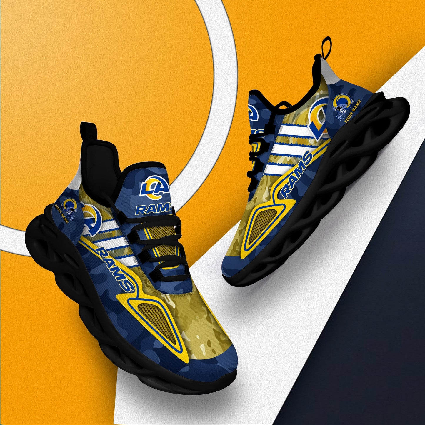Los Angeles Rams Personalized Yezy Running Sneakers BB257
