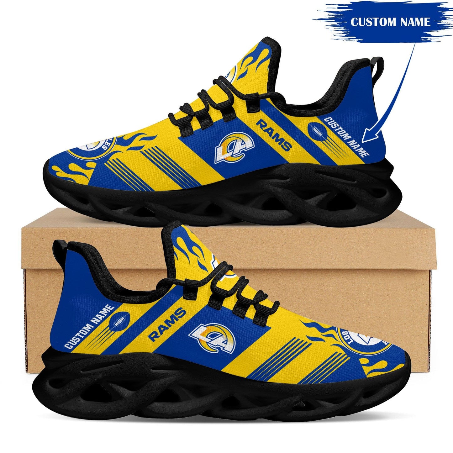 Los Angeles Rams Personalized Yezy Running Sneakers BB591