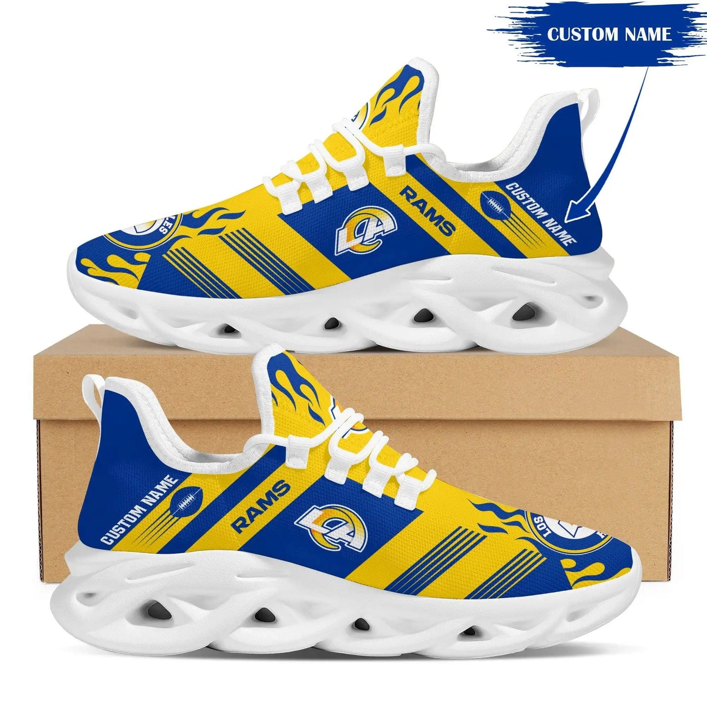 Los Angeles Rams Personalized Yezy Running Sneakers BB591