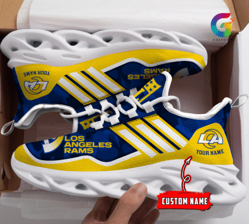 Los Angeles Rams Personalized Yezy Running Sneakers BG315