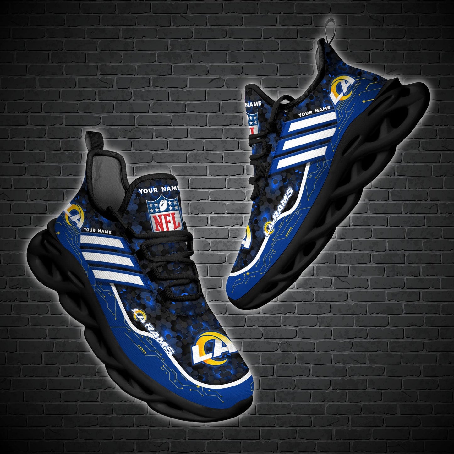 Los Angeles Rams Personalized Yezy Running Sneakers SPD657