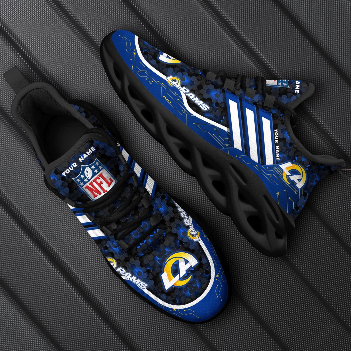 Los Angeles Rams Personalized Yezy Running Sneakers SPD657