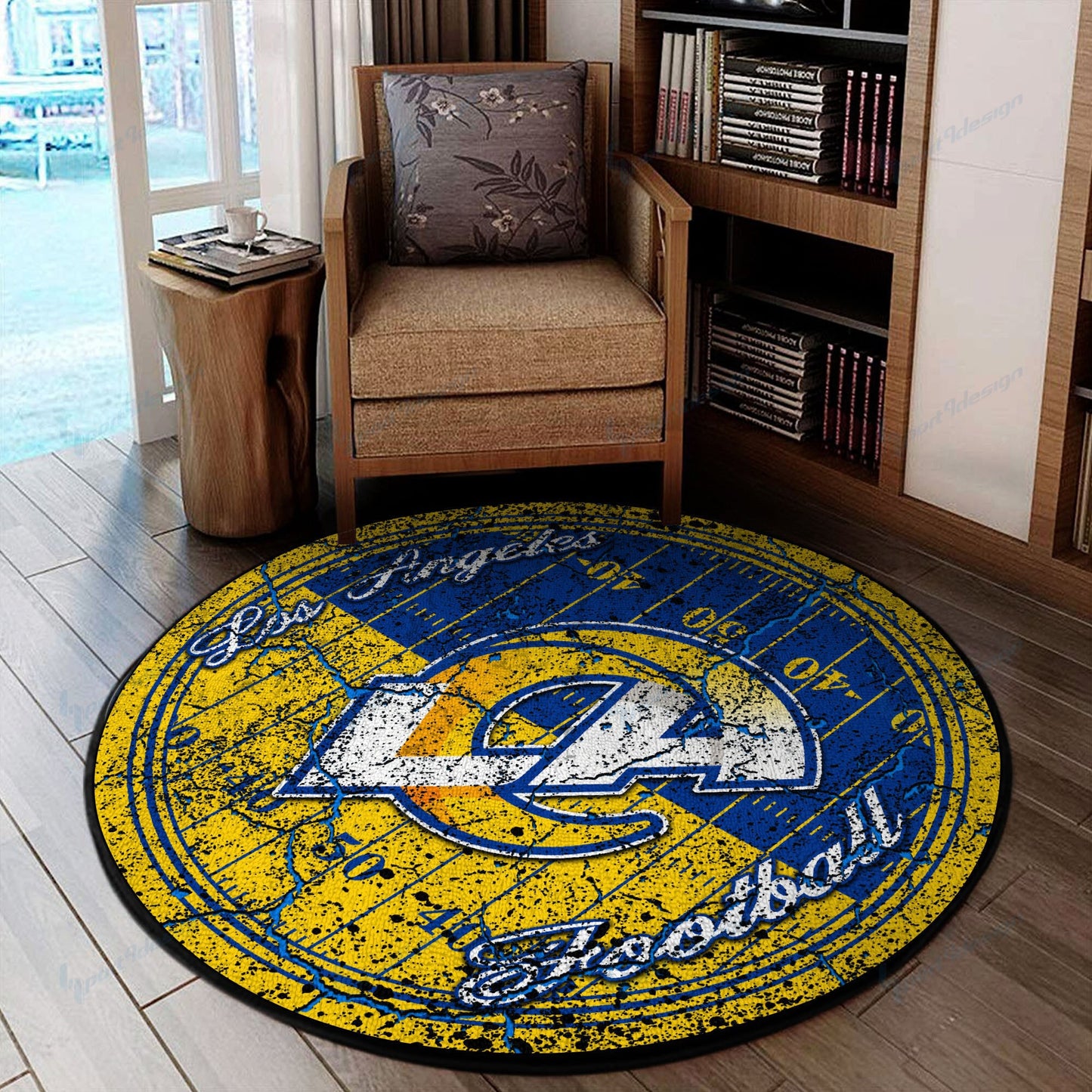 Los Angeles Rams Round Rug 71