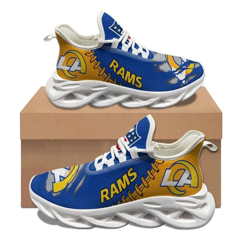 Los Angeles Rams Sneakers 3D Max Soul Shoes