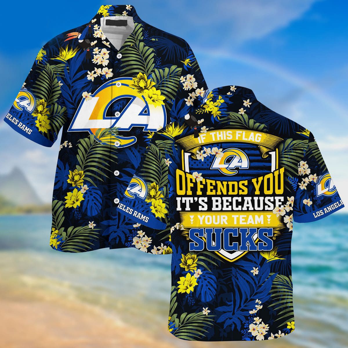 Los Angeles Rams Summer Hawaiian Shirt 7