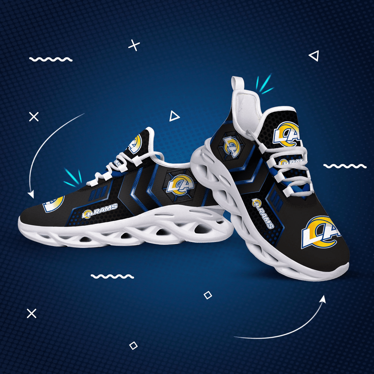 Los Angeles Rams Yezy Running Sneakers 190