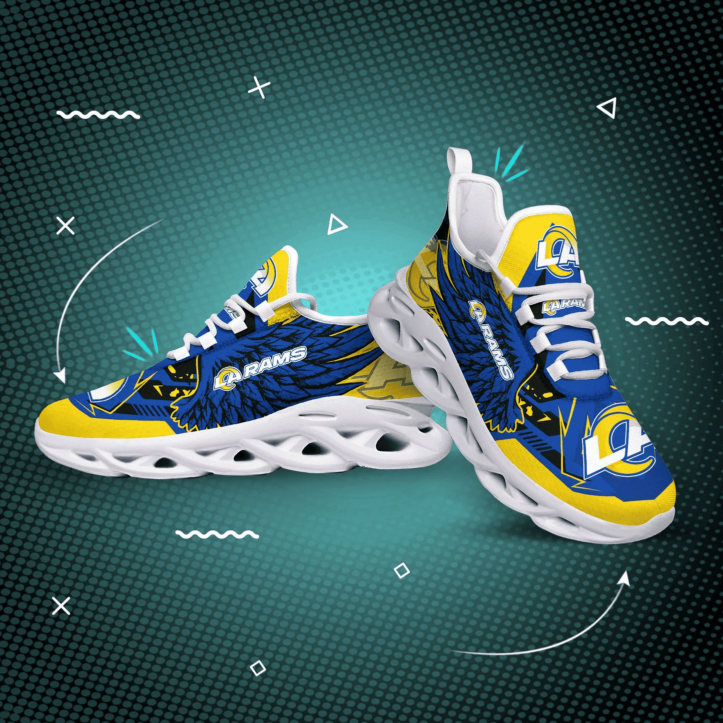 Los Angeles Rams Yezy Running Sneakers 205