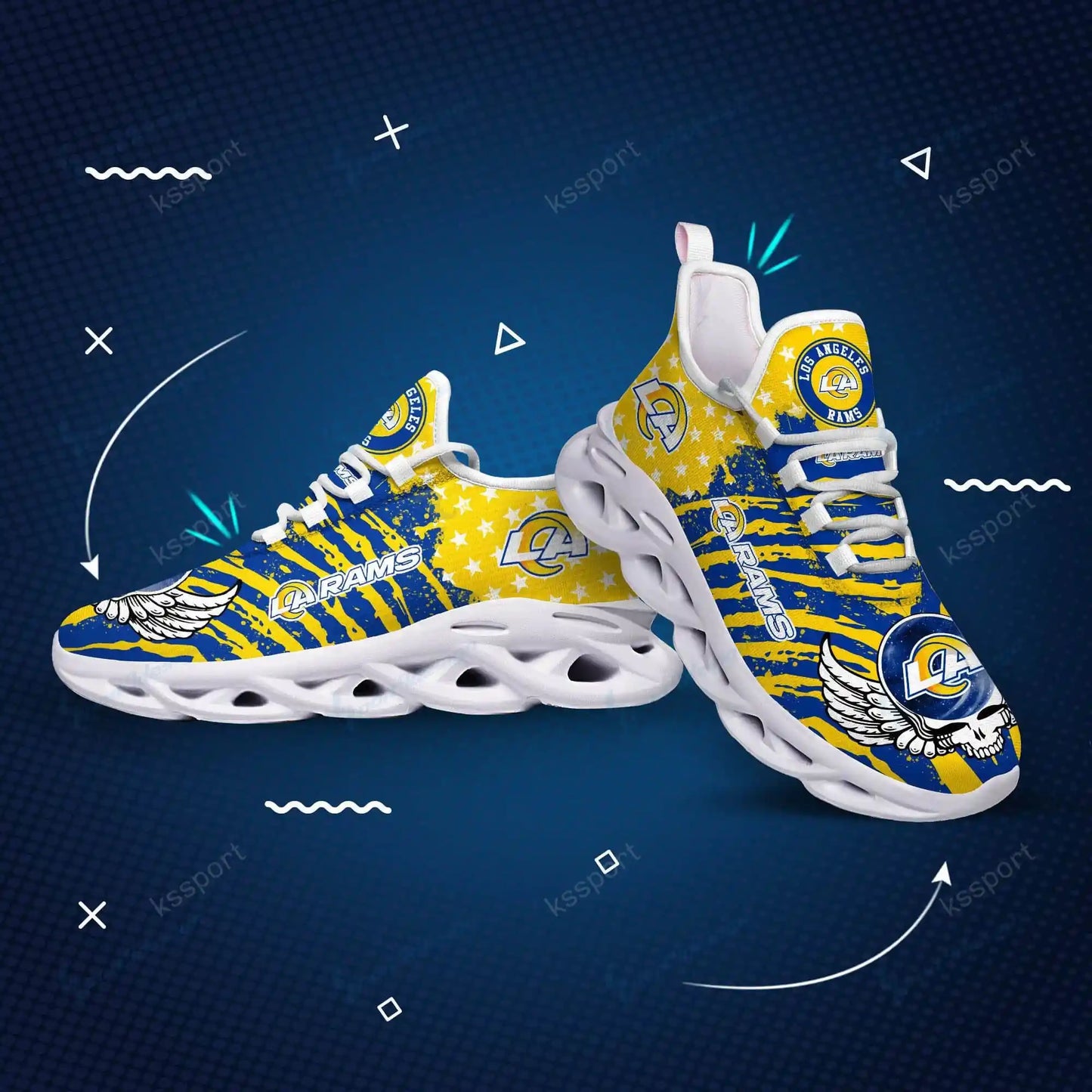 Los Angeles Rams Yezy Running Sneakers BB754