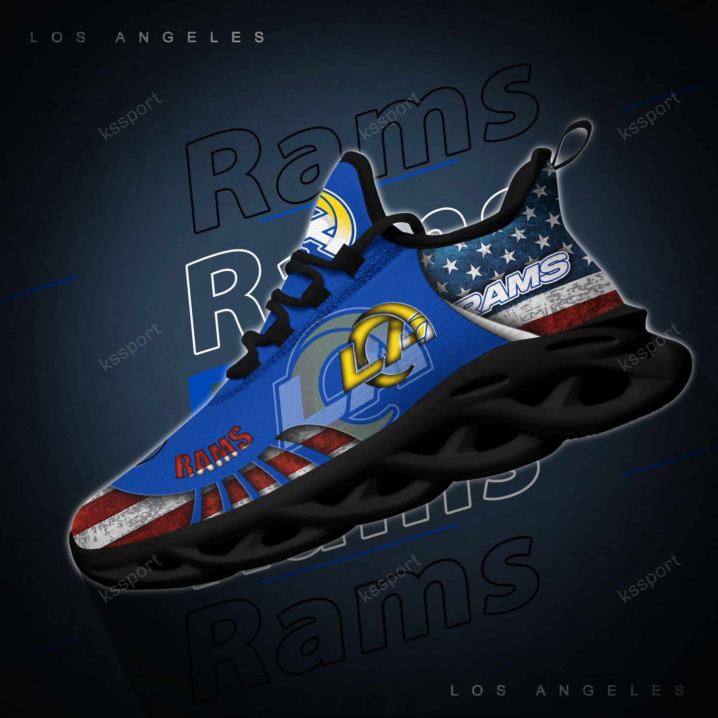 Los Angeles Rams Yezy Running Sneakers BG821