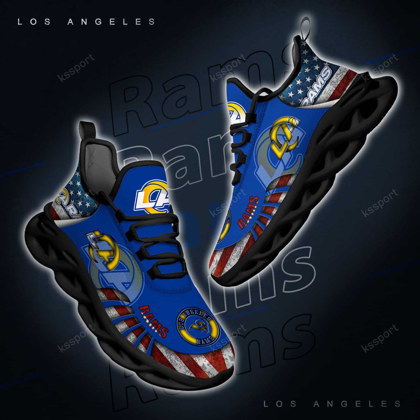 Los Angeles Rams Yezy Running Sneakers BG821