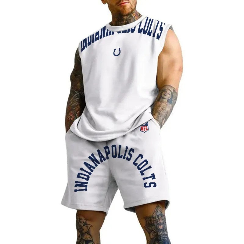 Indianapolis Colts Combo Men Jersey Tank Top and Shorts AZICOTATTMS00002