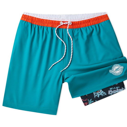 Miami Dolphins New Trending Men Double Layer Casual Shorts AZHADLCS000039