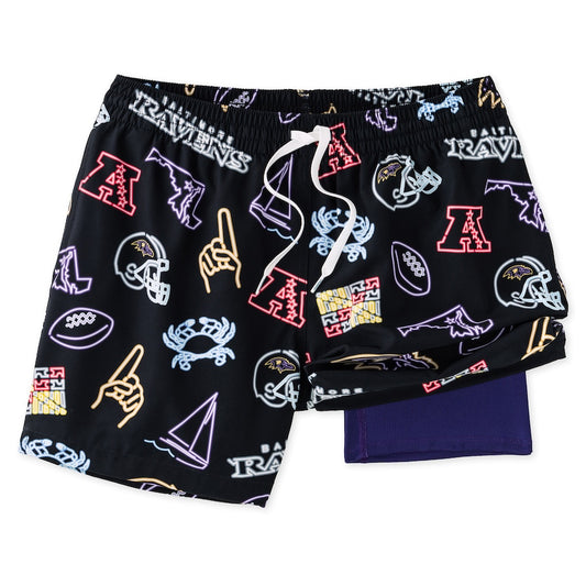 Baltimore Ravens New Trending Men Double Layer Casual Shorts AZHADLCS000011