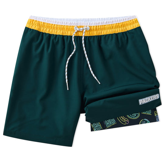 Green Bay Packers New Trending Men Double Layer Casual Shorts AZHADLCS000028