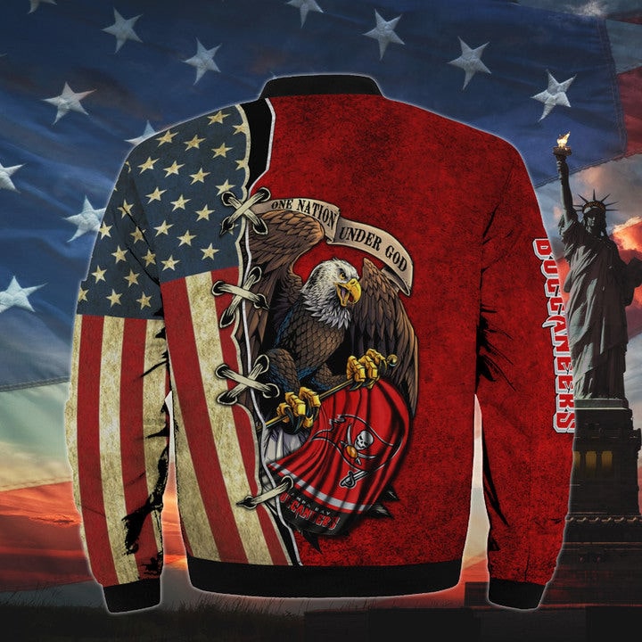 Men’s One Nation Under God Tampa Bay Buccaneers Bomber Jackets