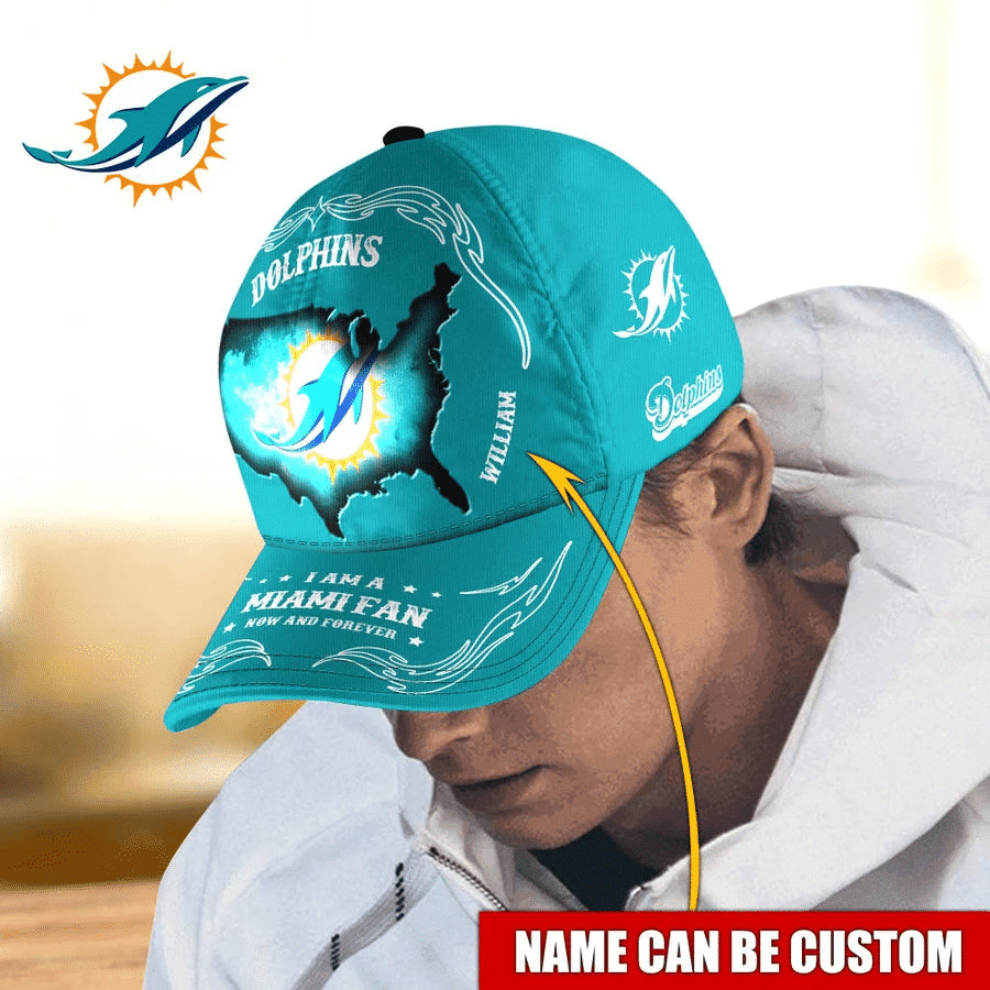 Miami Dolphins Baseball Caps Custom Name