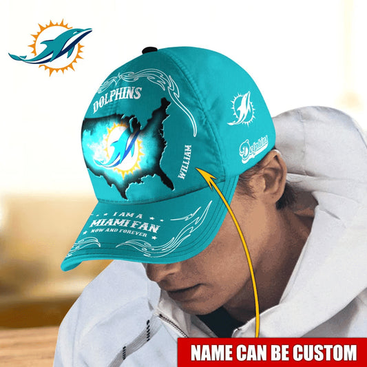 Miami Dolphins Baseball Caps Custom Name