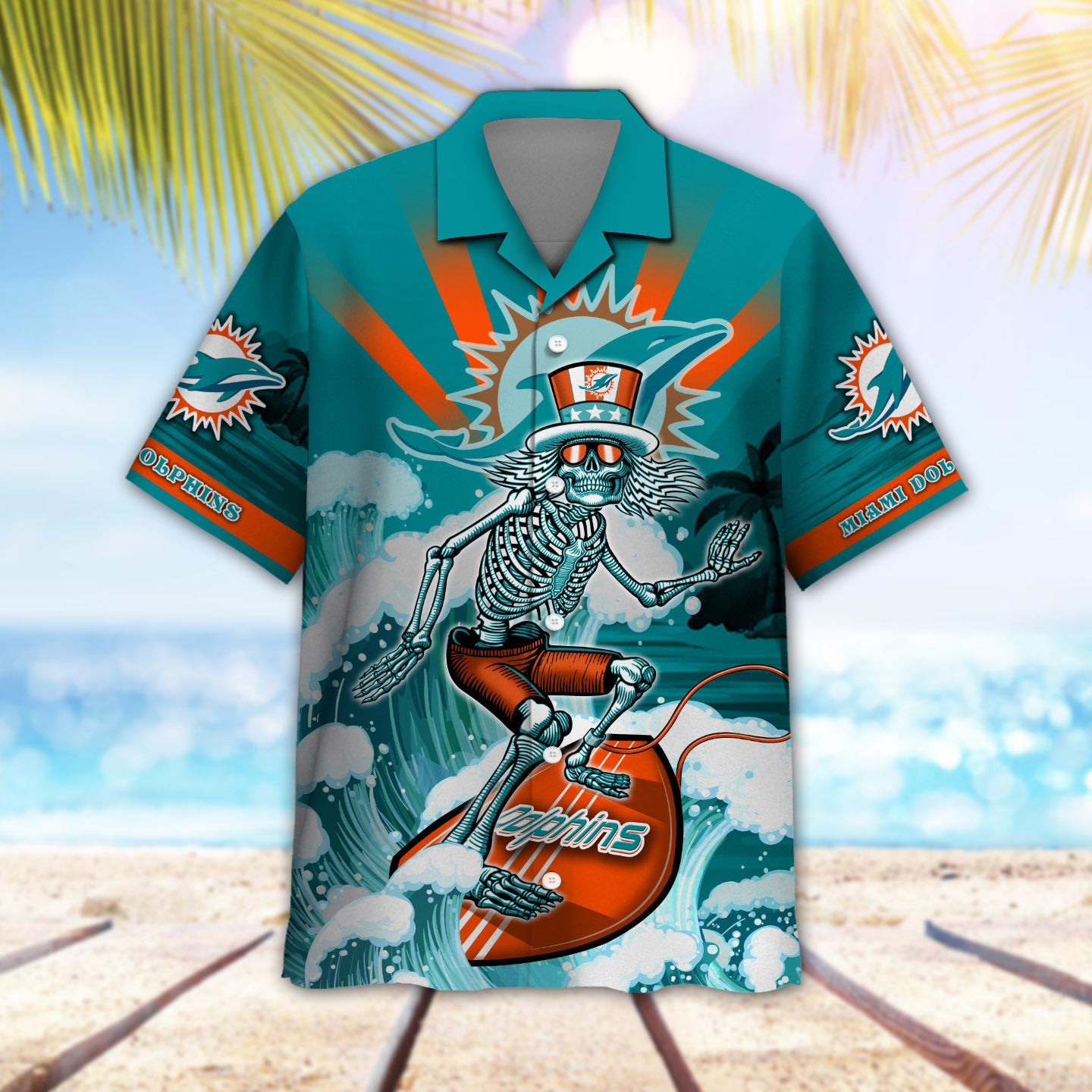 Miami Dolphins Button Shirt BG859