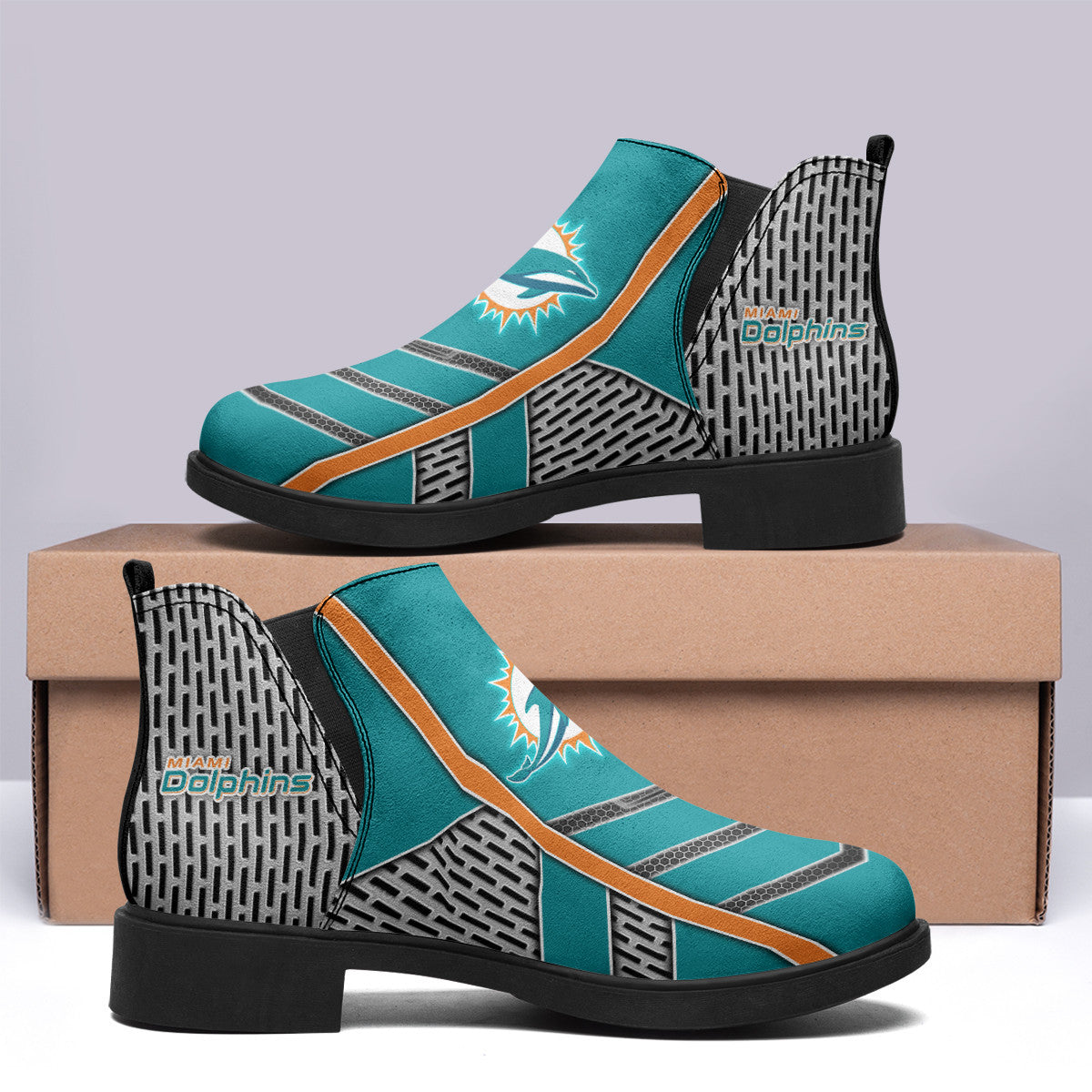 Miami Dolphins Comfort & Fashion Short Boots BG54