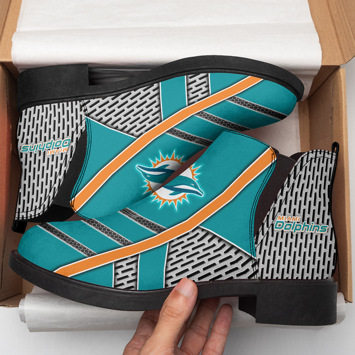Miami Dolphins Comfort & Fashion Short Boots BG54