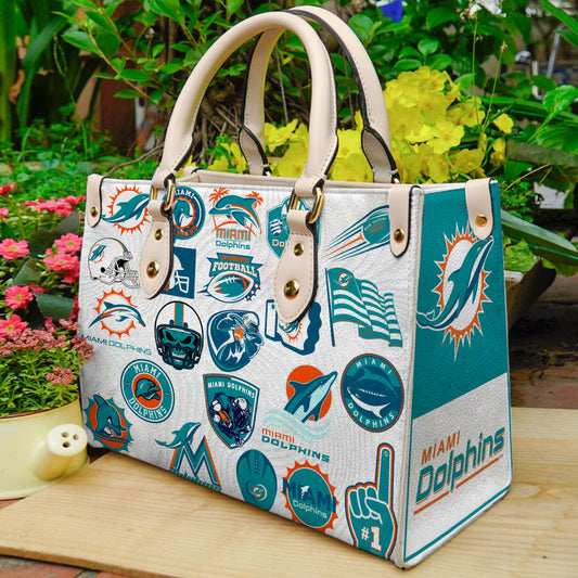 Miami Dolphins Leather Hand Bag BB41