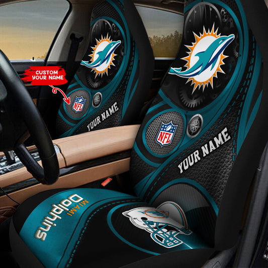 Miami Dolphins Personalized Car Seat Covers BG244