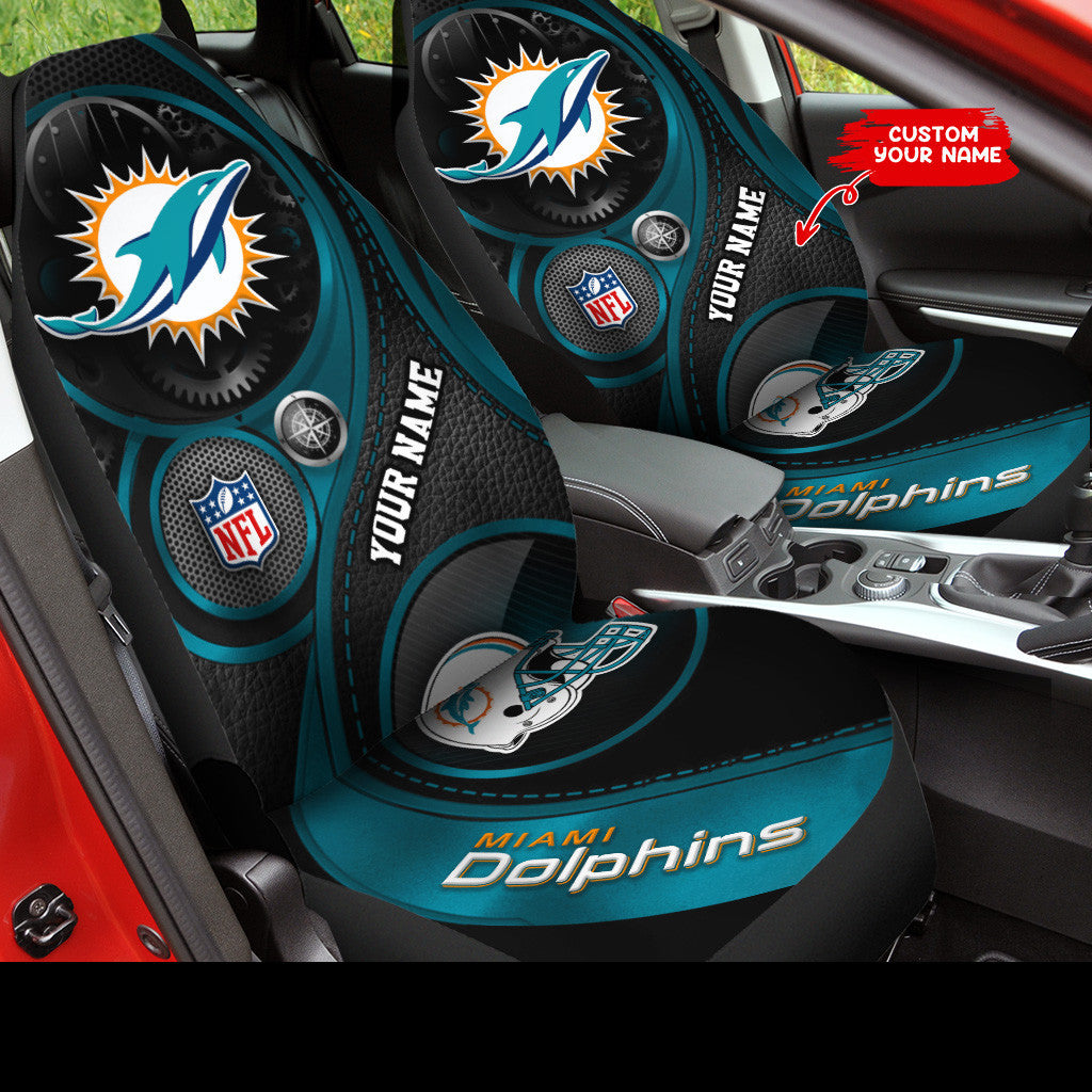 Miami Dolphins Personalized Car Seat Covers BG244