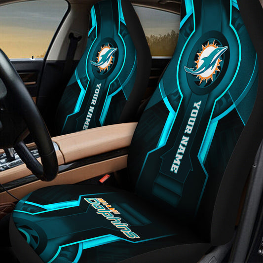 Miami Dolphins Personalized Car Seat Covers BG309
