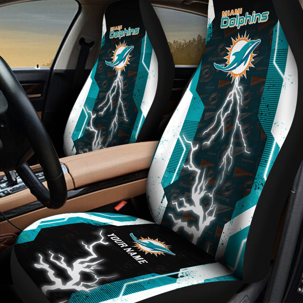 Miami Dolphins Personalized Car Seat Covers BG349