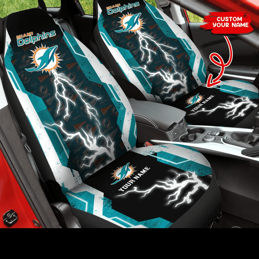 Miami Dolphins Personalized Car Seat Covers BG349