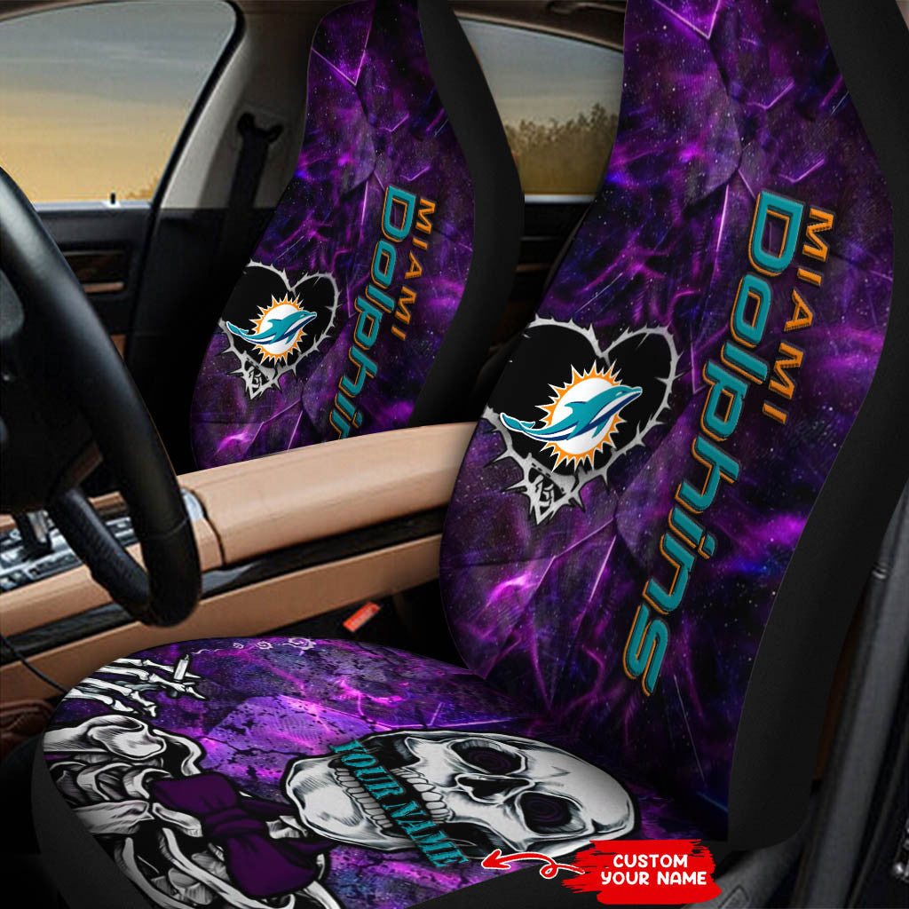 Miami Dolphins Personalized Car Seat Covers BG380