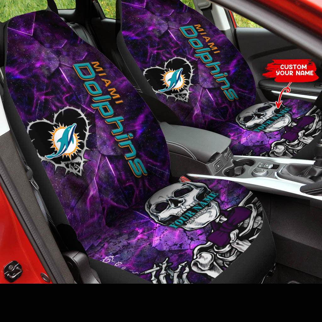 Miami Dolphins Personalized Car Seat Covers BG380