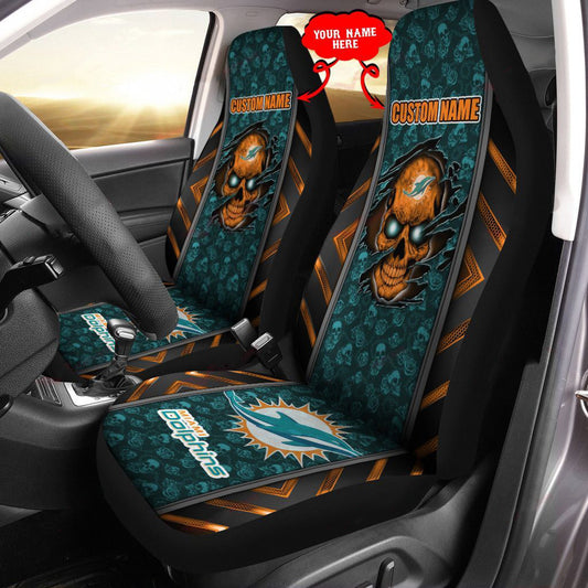 Miami Dolphins Personalized Car Seat Covers BG457