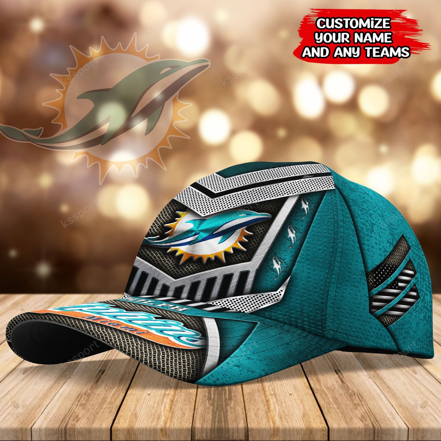Miami Dolphins Personalized Classic Cap BG780