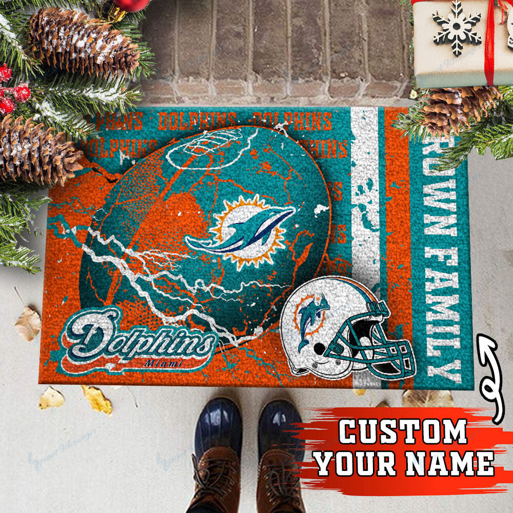 Miami Dolphins Personalized Doormat BG19