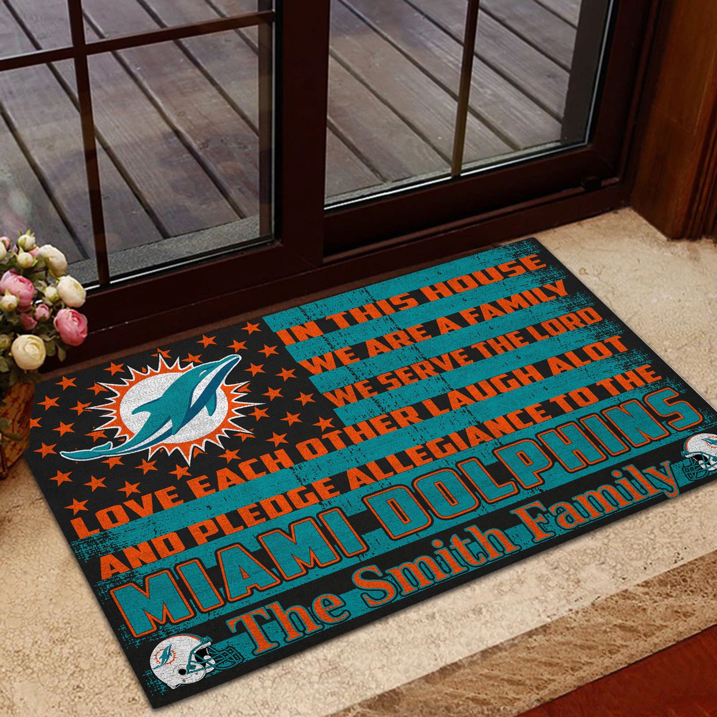 Miami Dolphins Personalized Doormat BG303