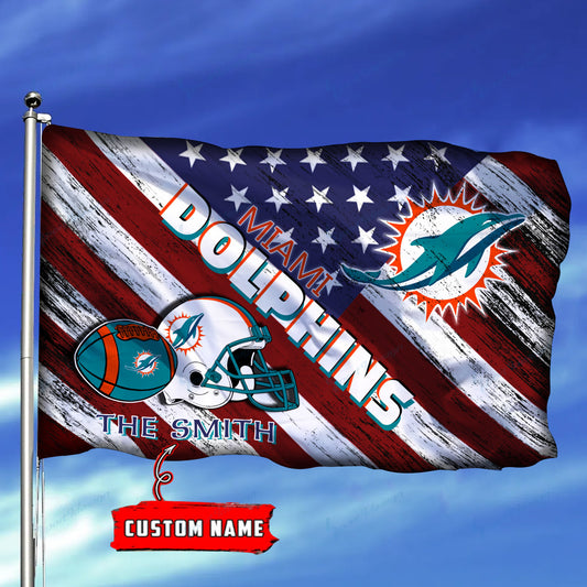 Miami Dolphins Personalized Flag 151