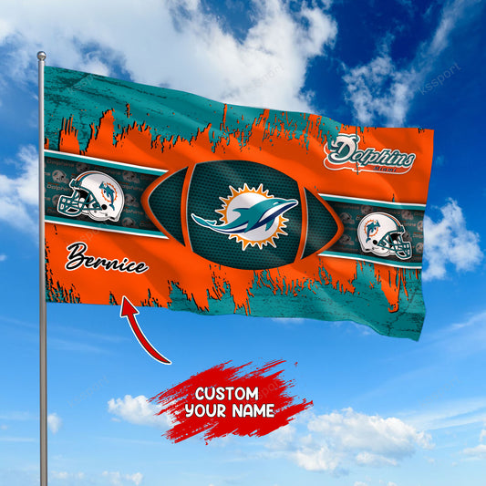 Miami Dolphins Personalized Flag 392