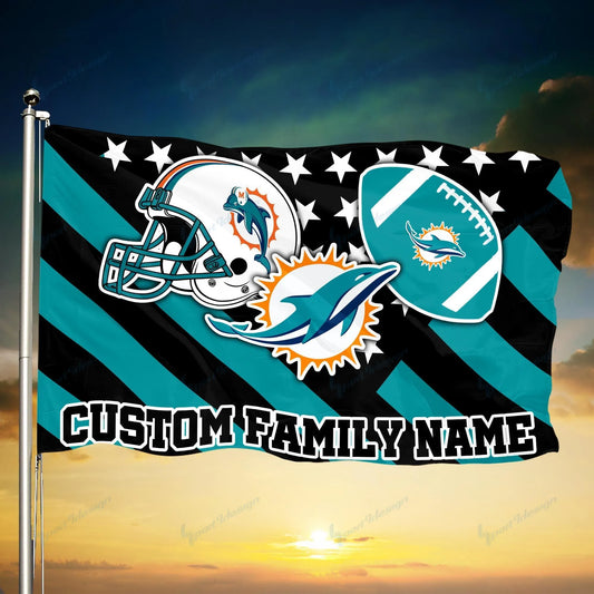 Miami Dolphins Personalized Flag 82