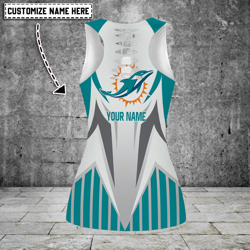 Miami Dolphins Personalized Leggings And Tank Top BG106