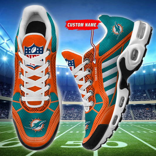 Miami Dolphins Personalized Plus T-N Youth Sneakers BG154